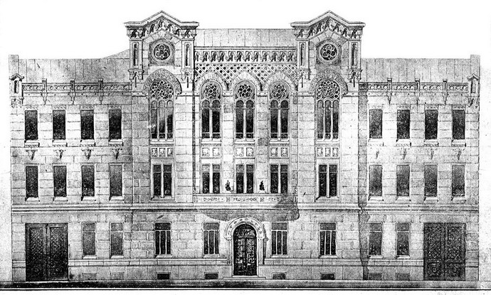 Креслення головного фасаду