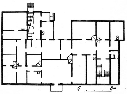 План перебудованої у 1879 році садиби барона